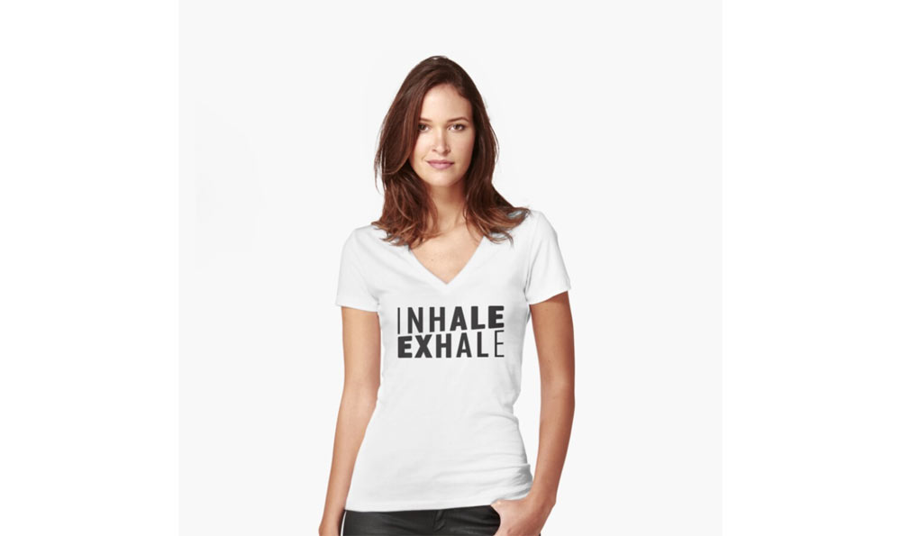 DESIGN - Inhale, Exhale T shirt - BEDSSIBEDSSI